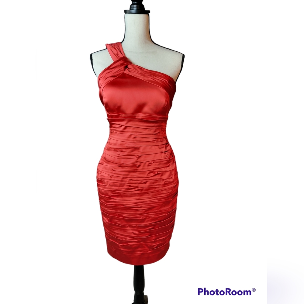 CALVIN KLEIN Asymmetrical Shoulder Cocktail Dress, Size 4